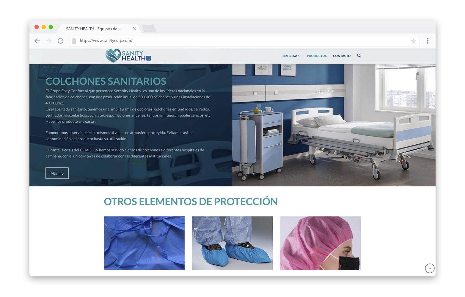 SANITY HEALTH - Diseño Web - alQuimia Publicidad - Valladolid