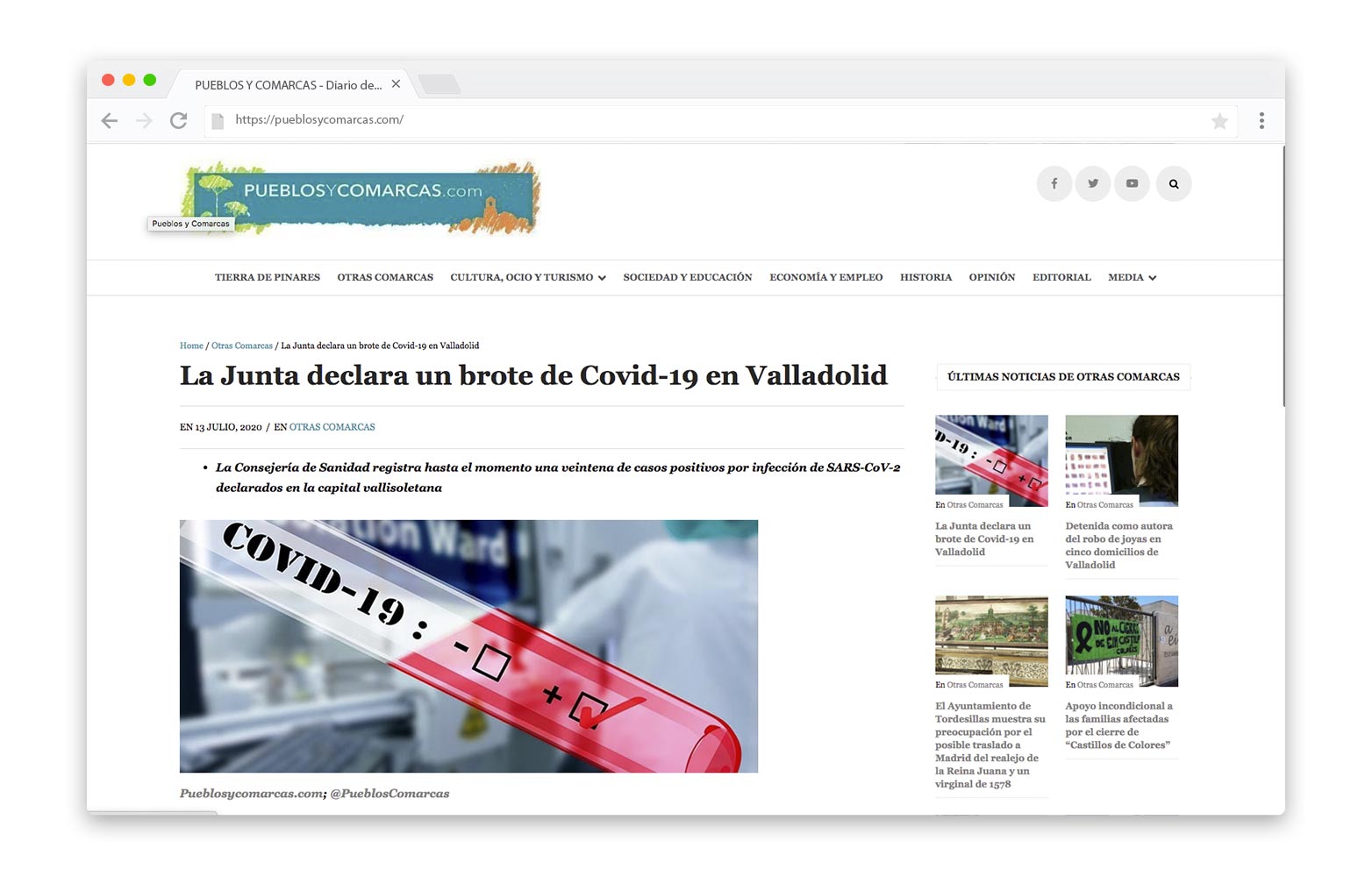 Pueblos y Comarcas - Diseño Web - alQuimia Publicidad - Valladolid