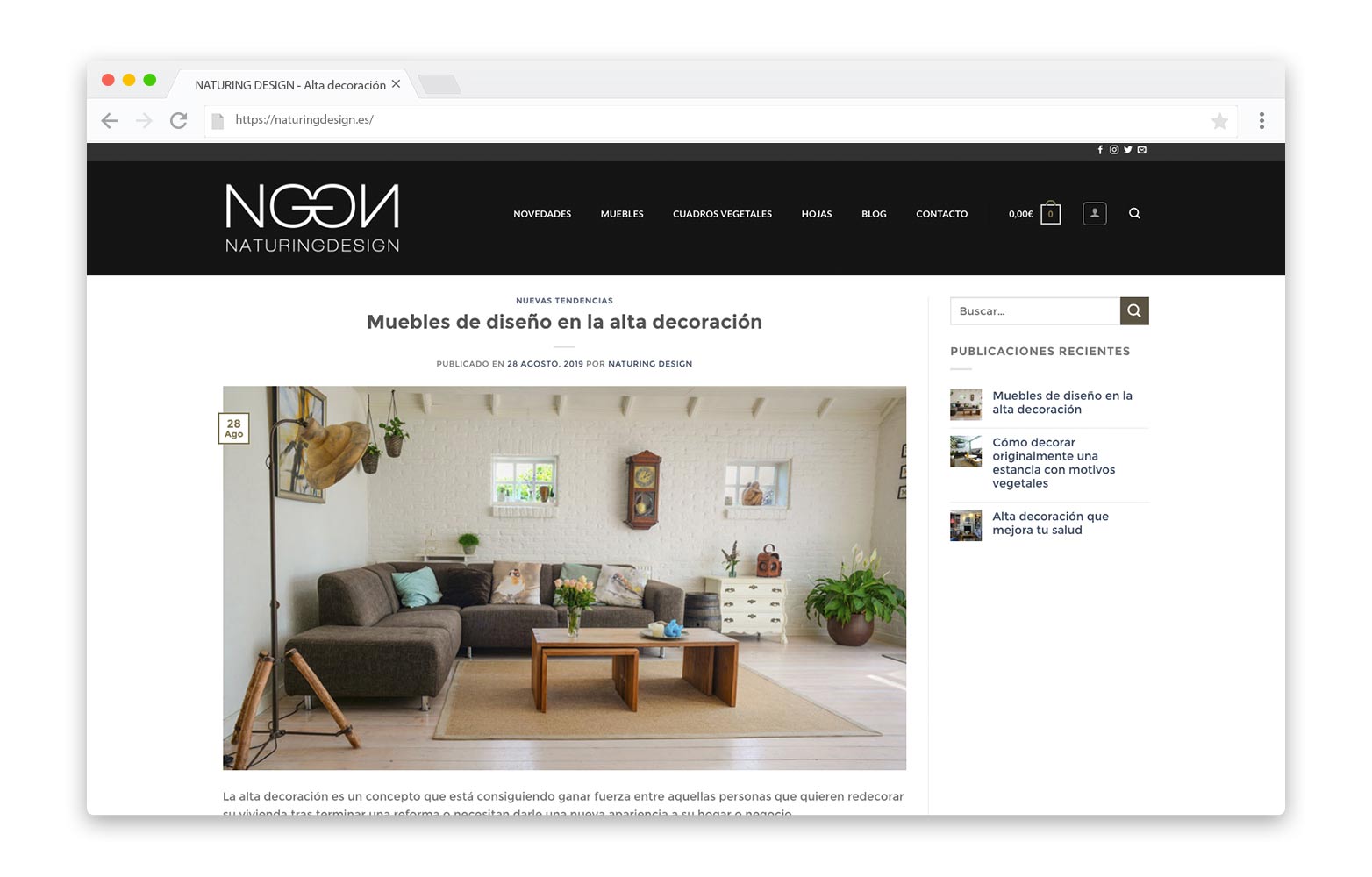 NATURING DESIGN - Diseño Web - alQuimia Publicidad - Valladolid