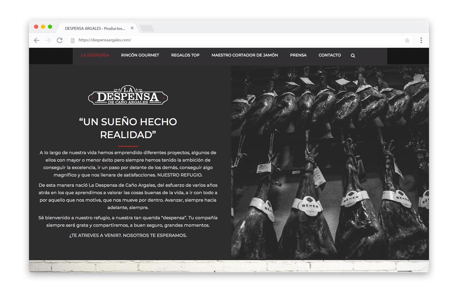 DESPENSA DE CAÑO ARGALES - Diseño Web - alQuimia Publicidad - Valladolid